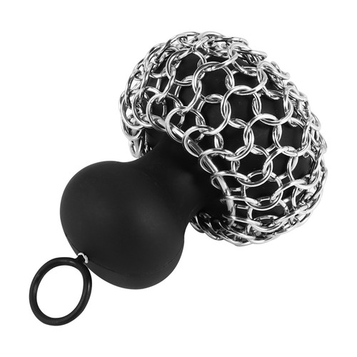 Cast iron chainmail scrubber - cast,