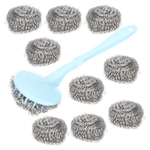 Steel dish scrubber pot - steel,