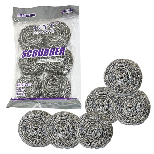 18pcs stainless steel scourers - stainless,