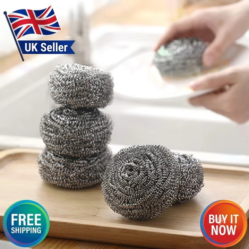 Stainless steel scrubber - 6x,